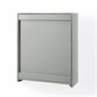 Bowery Hill Wood Wall Cabinet with Doors and Shelves in Gray/Chrome