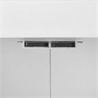 Bowery Hill Wood Wall Cabinet with Doors and Shelves in White/Chrome
