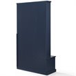 Bowery Hill Coastal Wood Hall Tree with Drawers in Navy/Chrome