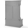 Bowery Hill 4 Double Hooks Wood Hall Tree in Distressed Gray/Chrome