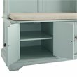 Bowery Hill Traditional Wood Hall Tree in Seafoam Blue/Oatmeal