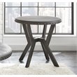 Bowery Hill Round Modern Metal End Table in Weathered Gray/Black