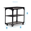 Bowery Hill Transitional Bar Cart in Tobacco Brown and Black Frame