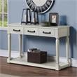 Bowery Hill Farmhouse Styled Alabaster Sofa Table in White Finish