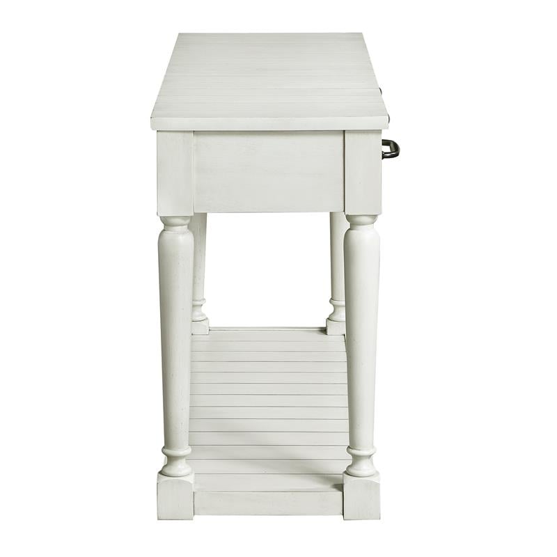 Bowery Hill Farmhouse Styled Alabaster Sofa Table in White Finish