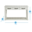 Bowery Hill Farmhouse Styled Alabaster Sofa Table in White Finish