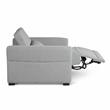 Bowery Hill Modern Tweed Fabric Dual-power Recliner in Gray Finish