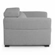 Bowery Hill Modern Tweed Fabric Dual-power Recliner in Gray Finish