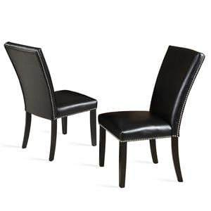 Bowery Hill Polyurethane Black Side Chair Rectangular 20&quotW x 28&quotD x 41&quotH Unassembled