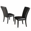 Bowery Hill Transitional Upholstery Side Chair in Black Finish