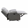 Bowery Hill Transitional Fabric Recliner Chair in Gray Finish