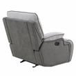 Bowery Hill Transitional Fabric Recliner Chair in Gray Finish