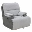 Bowery Hill Transitional Fabric Recliner Chair in Gray Finish