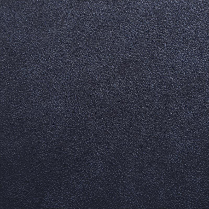 Bowery Hill Transitional Faux Leather Power Media Recliner in Blue