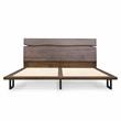 Bowery Hill Modern Solid Wood King Platform Bed in Distressed Cocoa