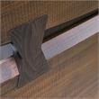 Bowery Hill Modern Solid Wood King Platform Bed in Distressed Cocoa