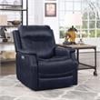 Bowery Hill Contemporary Faux Leather 3-piece Dual Power Reclining Set in Blue