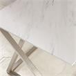 Bowery Hill Contemporary Square Faux Marble Mixed Media End Table in White