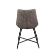 Bowery Hill Modern/Contemporary Faux Leather and Metal Side Chair in Gray
