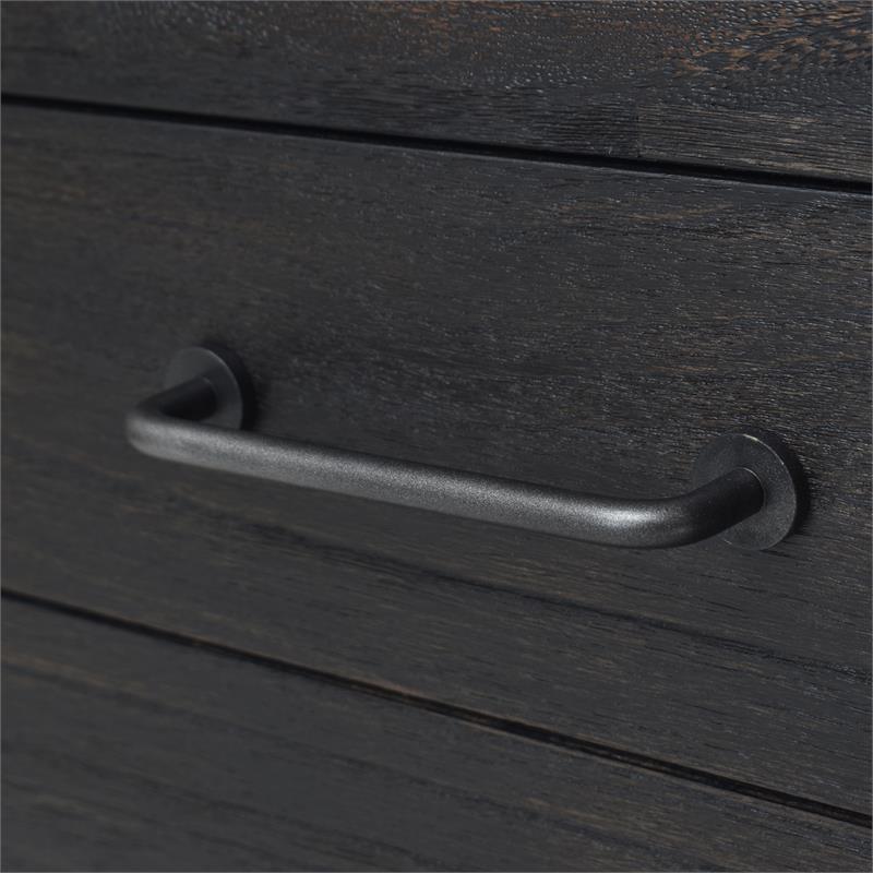 Bowery Hill Farmhouse Nine-Drawer Wood Dresser and Mirror in Chocolate