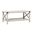 Bowery Hill Modern Farmhouse Coffee Table in Stone Gray Finish