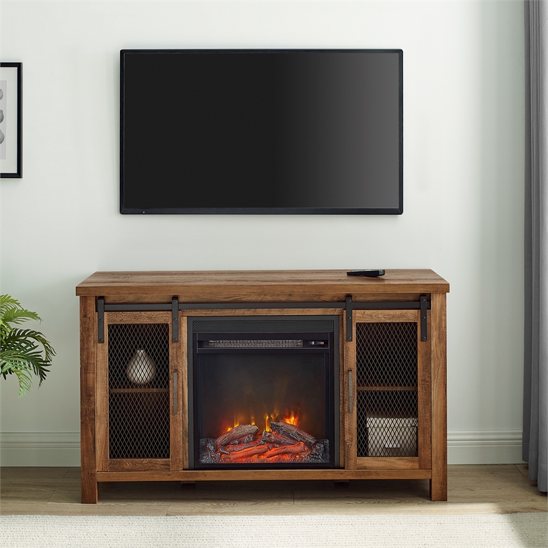 Bowery Hill Farmhouse Wood TV Stand for TVs up to 48