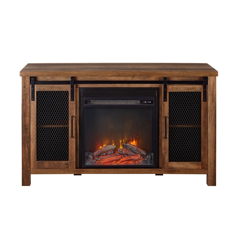 Bowery Hill Farmhouse Wood TV Stand for TVs up to 48