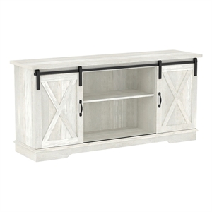 Bowery Hill Modern Wood TV Stand for TVs up to 58&quot in Stone Gray