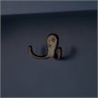 Bowery Hill Coastal Wood Hall Tree with 3 Double Hooks in Navy