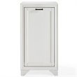 Bowery Hill Modern Wood/Fabric Laundry Hamper in Vintage White