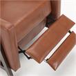 Bowery Hill Push Back Faux Leather Recliner in Caramel Finish