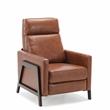 Bowery Hill Push Back Faux Leather Recliner in Caramel Finish