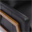 Bowery Hill Modern Leather Push Back Recliner in Black Finish