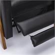 Bowery Hill Modern Leather Push Back Recliner in Black Finish
