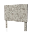 Bowery Hill Upholstered Fabric Queen Platform Bed in Beige Finish