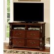 Bowery Hill 4-Drawer Traditional Wood Media Chest in Brown Cherry