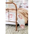 Bowery Hill Farmhouse Metal King Bed with 4 Piece Slats in Gold