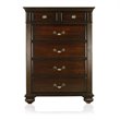Bowery Hill 6-Drawer Traditional Solid Wood Chest in Dark Walnut