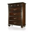 Bowery Hill 6-Drawer Traditional Solid Wood Chest in Dark Walnut