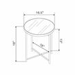Bowery Hill Modern styled Glass Top End Table in Rose Gold Finish