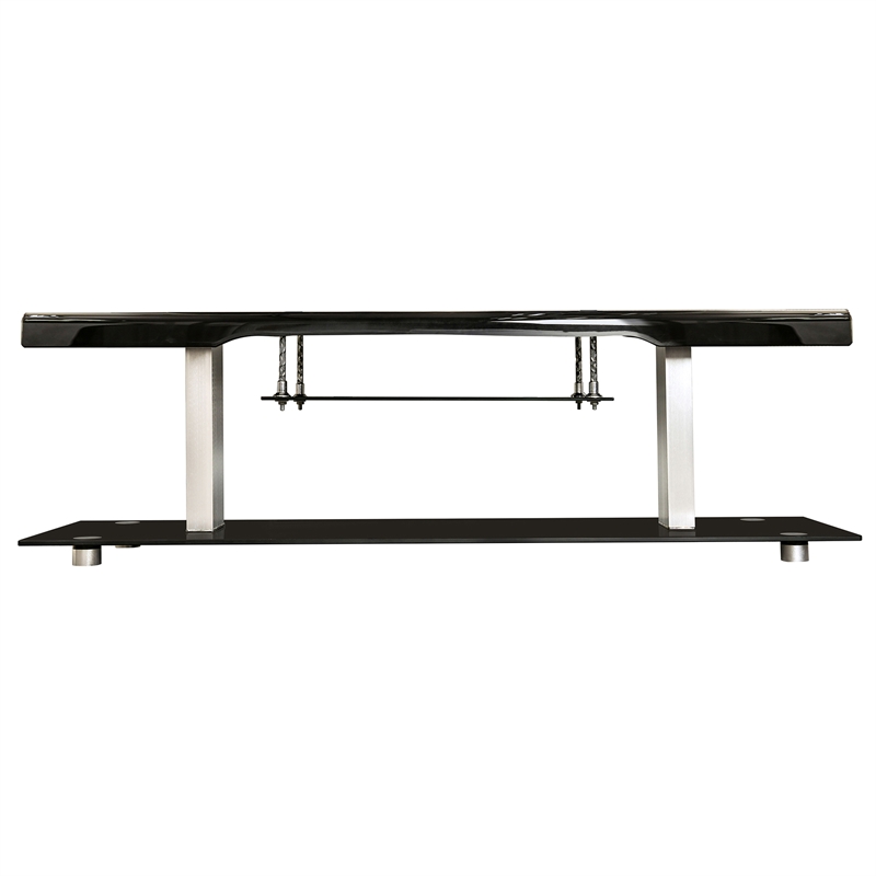 Bowery Hill Contemporary Metal 60-inch TV Console in Black Finish