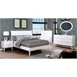Bowery Hill Mid-Century Solid Wood King Platform Bed in White