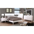 Bowery Hill Mid-Century Solid Wood King Platform Bed in White