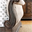 Bowery Hill Transitional Wood Panel King Bed in Rustic Natural Tone