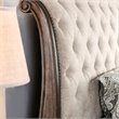 Bowery Hill Transitional Wood Panel Queen Bed in Rustic Natural Tone