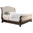 Bowery Hill Transitional Wood Panel Queen Bed in Rustic Natural Tone