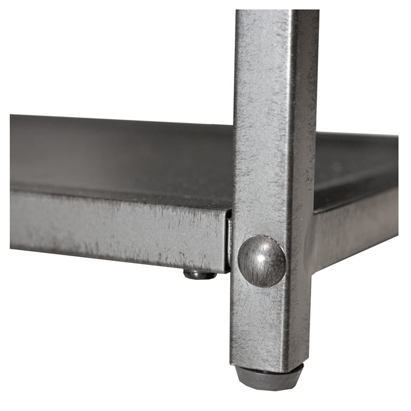 Bowery Hill Industrial Metal 6-Shelf Bookcase in Powder Coated Gray