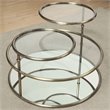 Bowery Hill Metal Tiered Coffee Table in Gold Champagne Finish