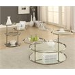 Bowery Hill Metal Tiered Coffee Table in Gold Champagne Finish