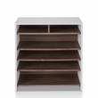 Bowery Hill Modern Wood 5-Tier Shoe Rack in White and Brown Finish